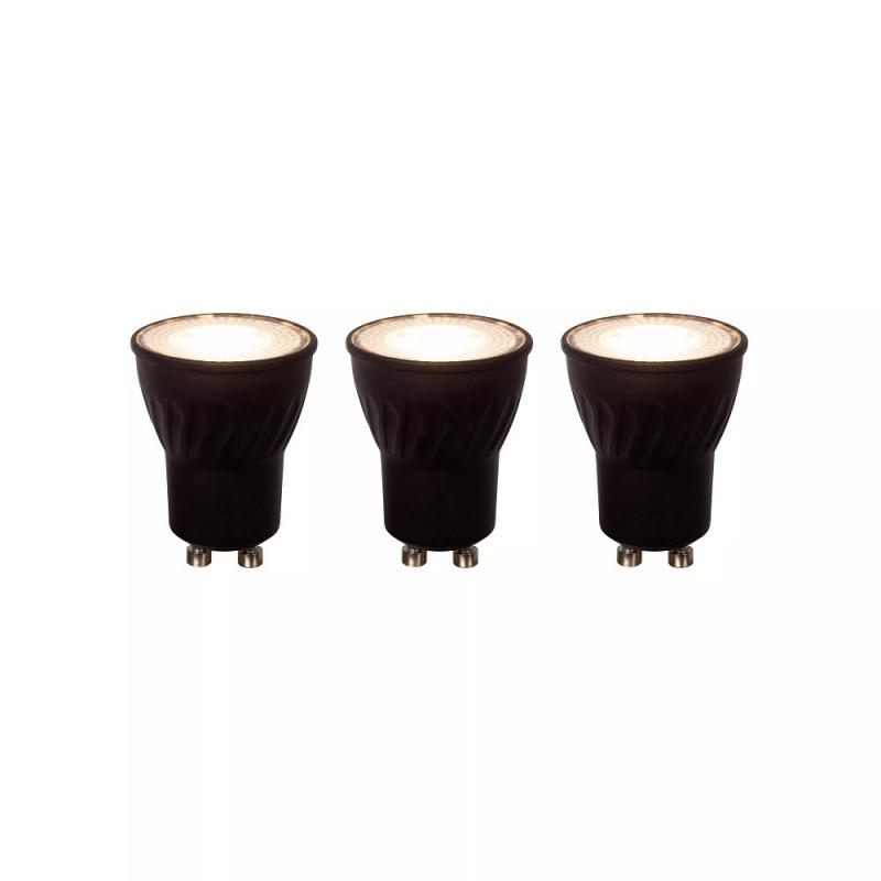Lucide MR11 LED 3x 3,8W 2700K 380 lm dimmbar Schwarz – kompaktes LED-Set für flexible Innenbeleuchtung