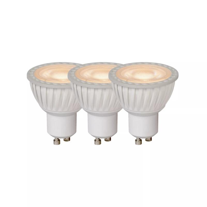 Lucide MR16 GU10 LED 3x5W 3000K 330 lm dimmbar Weiß – effizientes LED-Set für warmweißes Licht