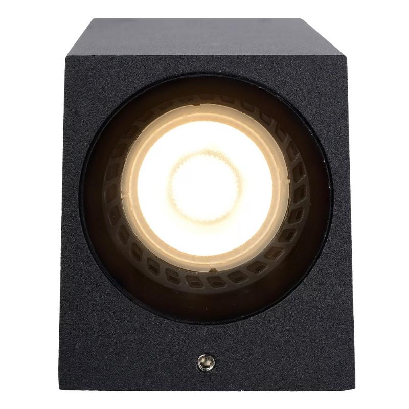 Lucide ZARO - Wandstrahler / Wandleuchte Innen/Außen - 1xGU10 - IP44 - Schwarz