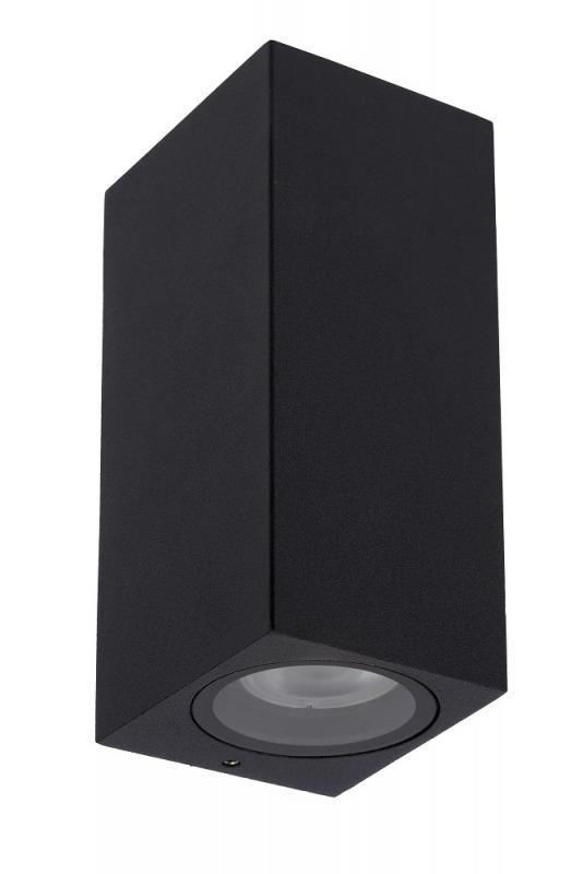 Lucide ZARO Wandstrahler IP65 Schwarz – 2x GU10 Außenwandleuchte modern