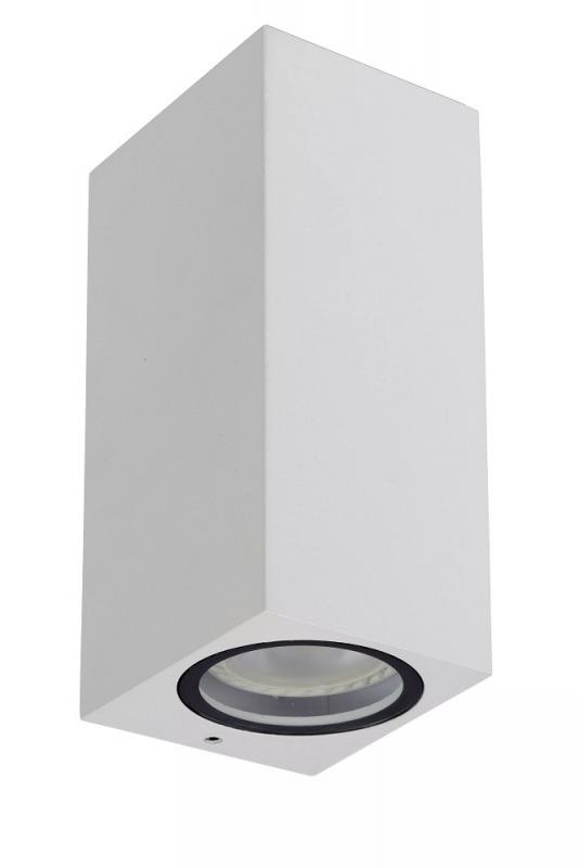 Lucide ZARO – Wandstrahler / Wandleuchte Innen & Außen – 2x GU10 – IP65 – Weiß