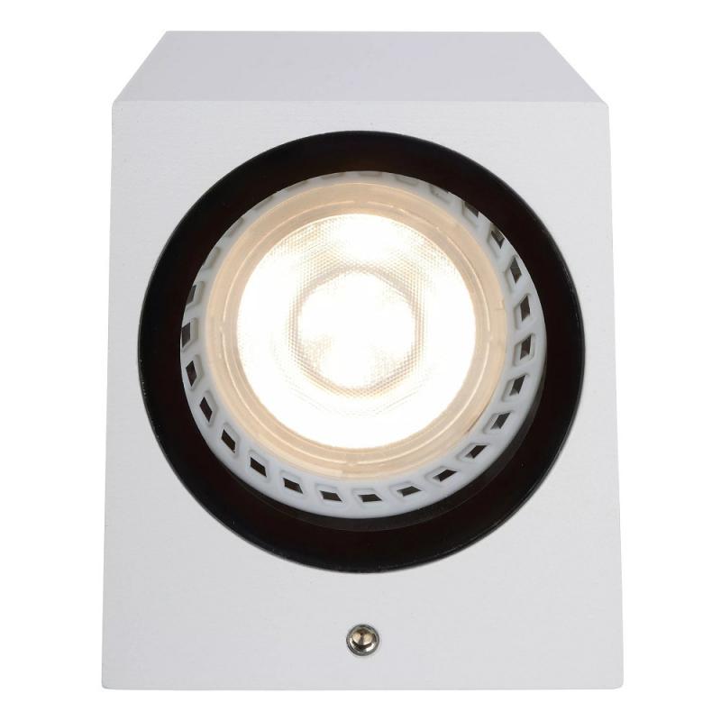 Lucide ZARO – Wandstrahler / Wandleuchte Innen & Außen – 2x GU10 – IP65 – Weiß