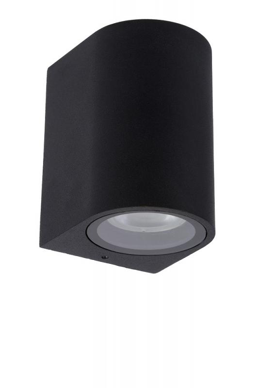 Lucide ZARO – Wandstrahler / Wandleuchte Innen & Außen – 1x GU10 – IP44 – Schwarz