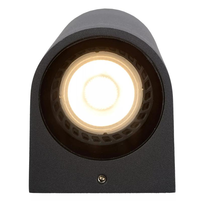 Lucide ZARO – Wandstrahler / Wandleuchte Innen & Außen – 1x GU10 – IP44 – Schwarz