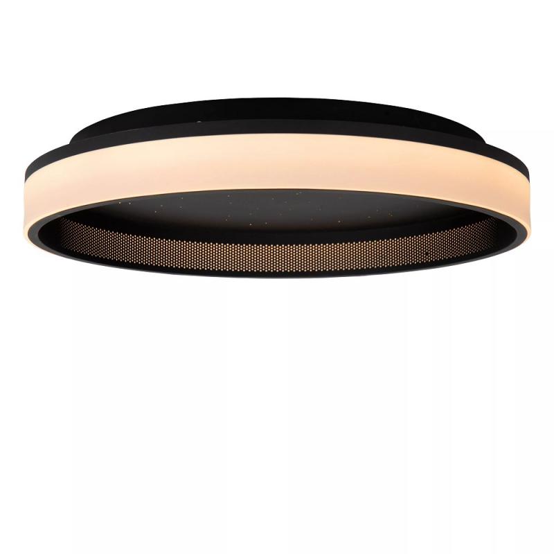 Lucide ESTREJA LED Deckenleuchte Ø40cm 40W CCT 2500–3000K Schwarz Fernbedienung