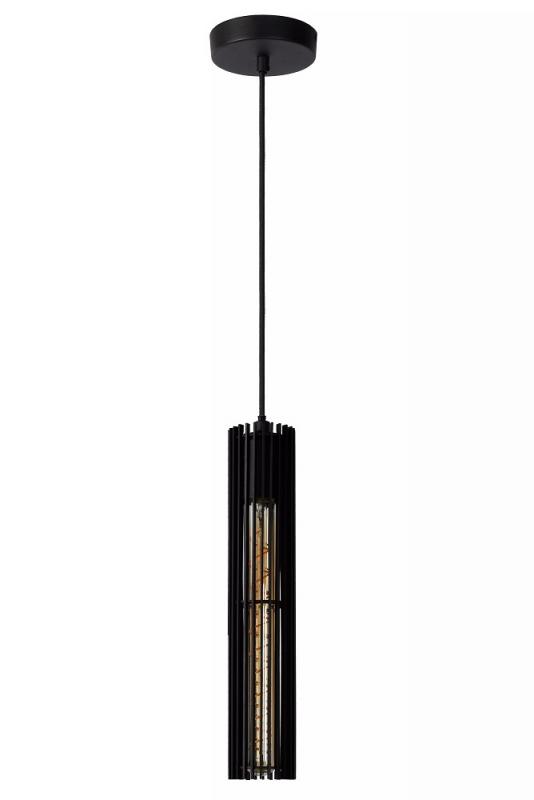 Lucide LIONEL Pendelleuchte 1xE27 Schwarz Metall modern dimmbar höhenverstellbar