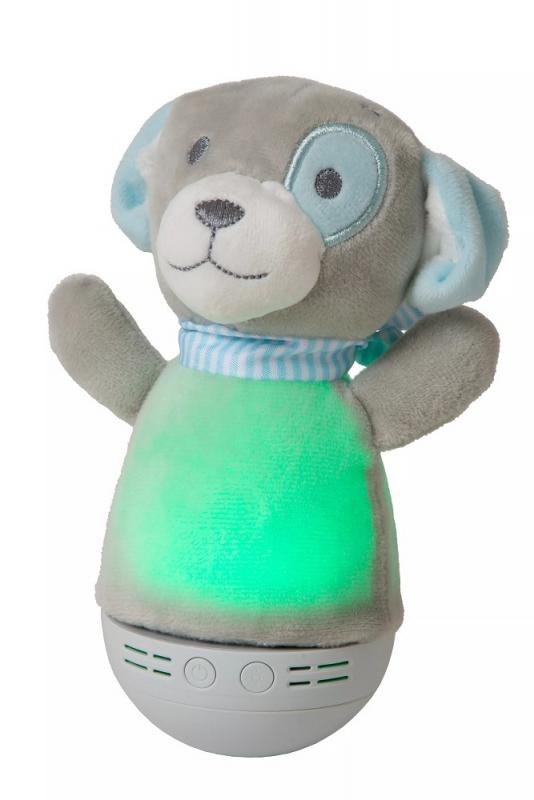 Lucide DOLLY Nachtlicht Kinderzimmer LED 2700K Musikfunktion Grau