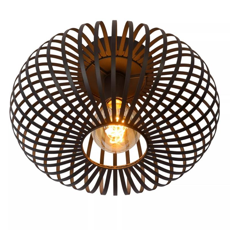 Lucide MANUELA Deckenleuchte Ø39,5 cm 1xE27 Schwarz