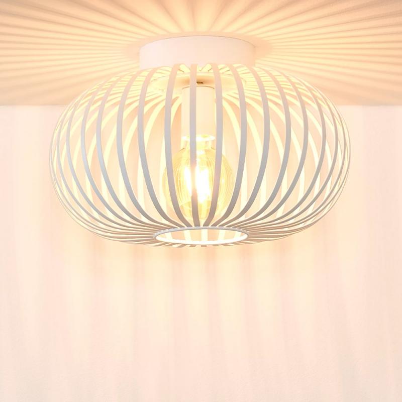 Lucide MANUELA Deckenleuchte Ø39,5 cm 1xE27 Weiß Metall Industrial Design