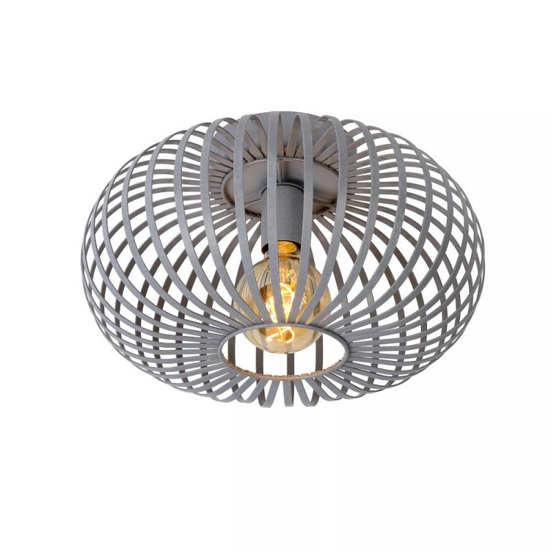Lucide MANUELA Deckenleuchte Ø39,5 cm 1xE27 Grau Metall Industrial Käfig