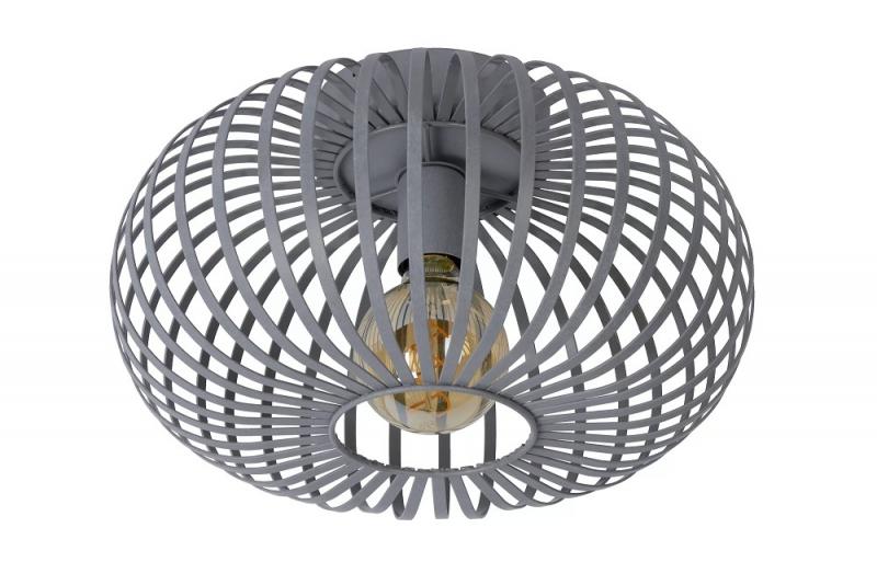 Lucide MANUELA Deckenleuchte Ø39,5 cm 1xE27 Grau Metall Industrial Käfig