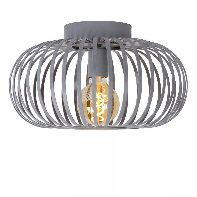 Lucide MANUELA Deckenleuchte Ø39,5 cm 1xE27 Grau Metall Industrial Käfig