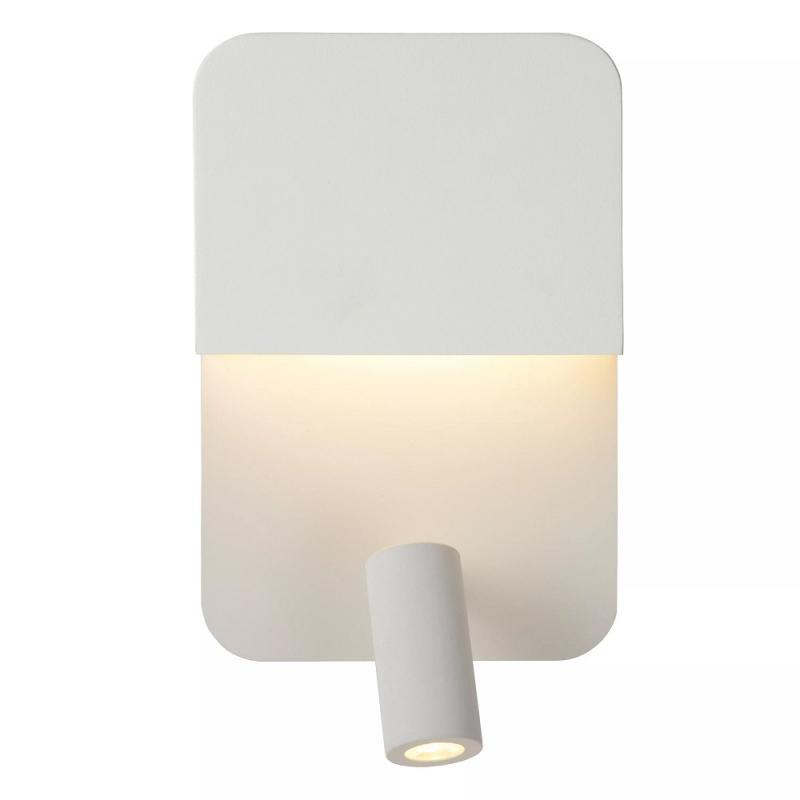 Lucide BOXER Bettleuchte / Wandleuchte LED 3000K Weiß mit USB-Ladepunkt