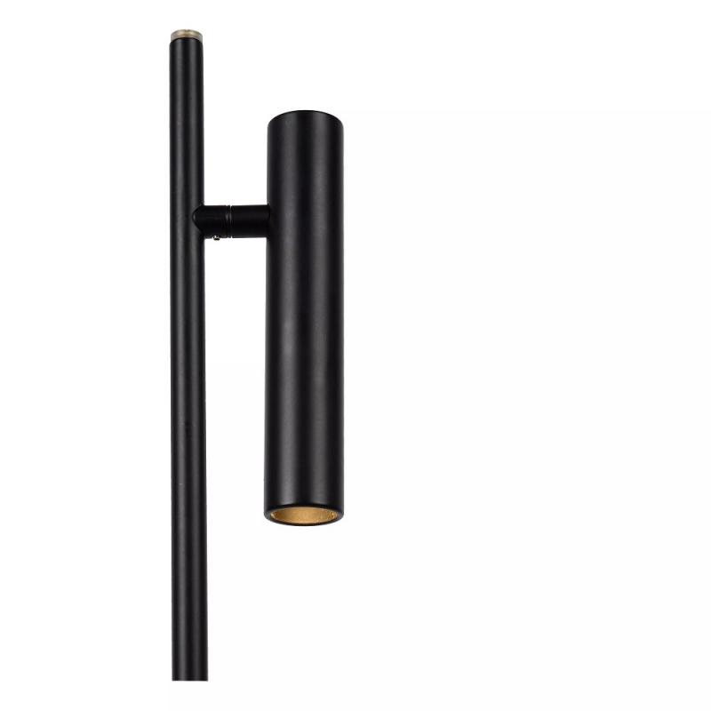 Lucide PHILON Stehlampe mit Leselampe LED Ø23cm 4,5W 3000K Schwarz dimmbar Touch