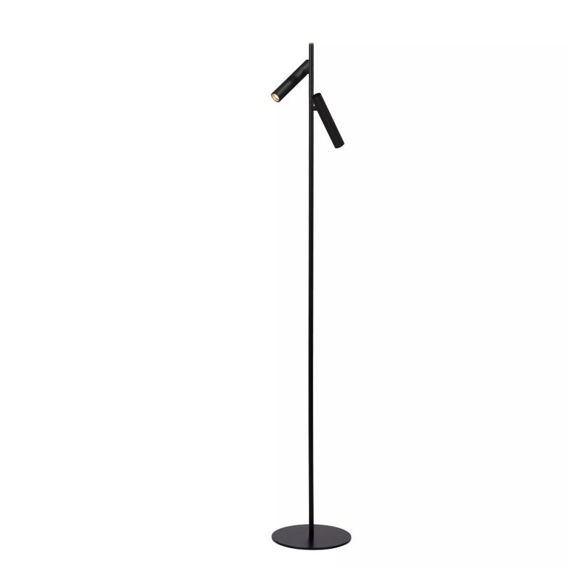 Lucide PHILON Stehleuchte mit Leselampe LED 2x4,5W 3000K Schwarz dimmbar Touch