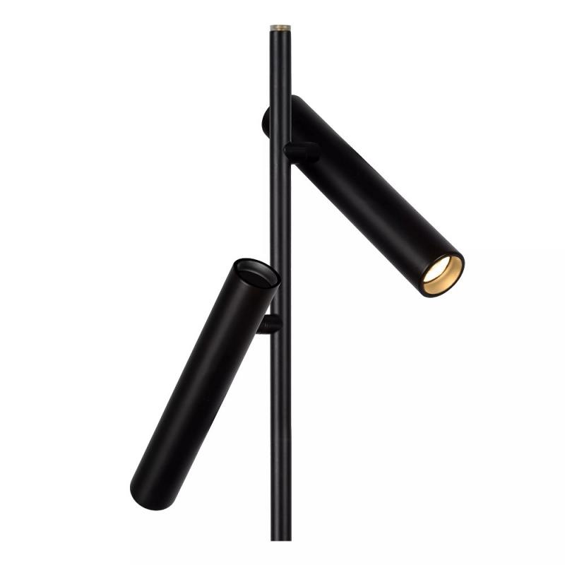 Lucide PHILON Stehleuchte mit Leselampe LED 2x4,5W 3000K Schwarz dimmbar Touch