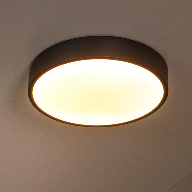 Lucide UNAR LED Deckenleuchte Ø30cm 3-StepDim 2700K Schwarz modern