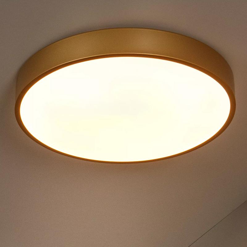 Lucide UNAR - LED Deckenleuchte Ø 39,5 cm 3-StepDim 2700K Mattes Gold / Messing