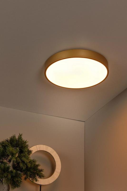 Lucide UNAR - LED Deckenleuchte Ø 39,5 cm 3-StepDim 2700K Mattes Gold / Messing