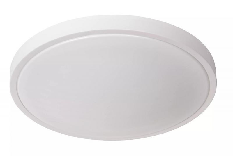 Lucide DASHER - Deckenleuchte Badezimmer - Ø 41 cm - LED - 1x24W 2700K - IP44 - Bewegungssensor - Weiß