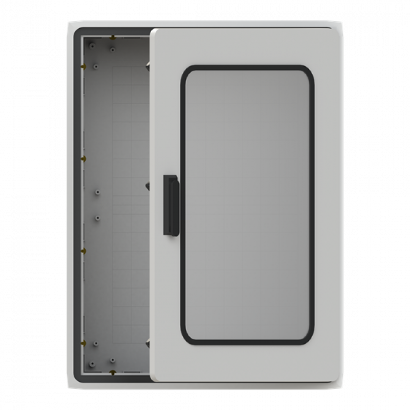 ABB PS430T43 Schrank 1000x750x320 mit Fenstertür (Polycarbonat Fenster) IP54, IK07