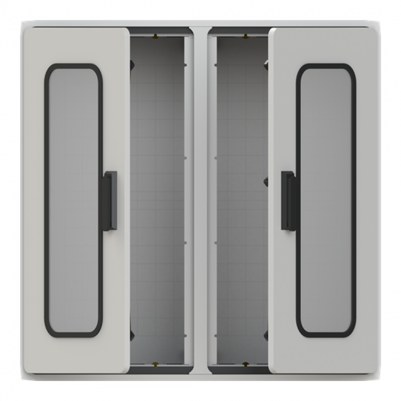 ABB PS442T43 Schrank 1000x1000x320 mit Fenstertür Polycarbonat Fenster IP54, IK07