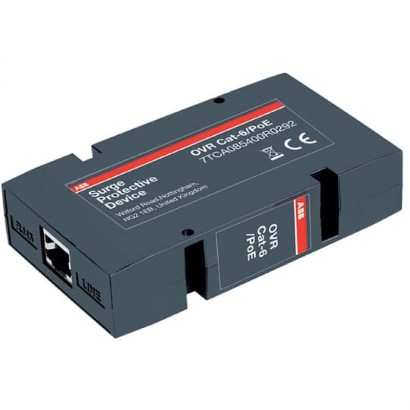 ABB OVR CAT-6/POE Überspannungsableiter RJ45 Buchse, 1000 Mpbs Zwischenstecker CAT-6/PoE