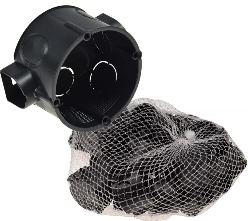 25er N.V. PLASTIC COLOR UP-Schalterdose Ø 60x41mm, 25er Pack schwarz