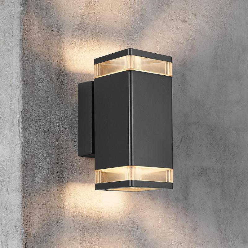 Nordlux Elm Double Wandleuchte Schwarz im modernen Design