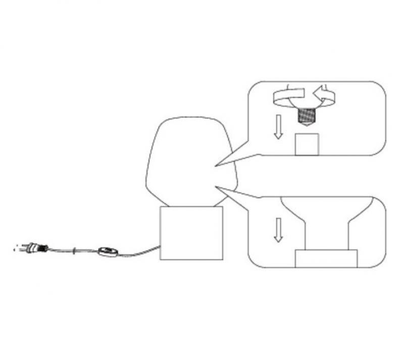 Charmante Beton Tischleuchte mit Rauchglas Schirm für den Beistelltisch