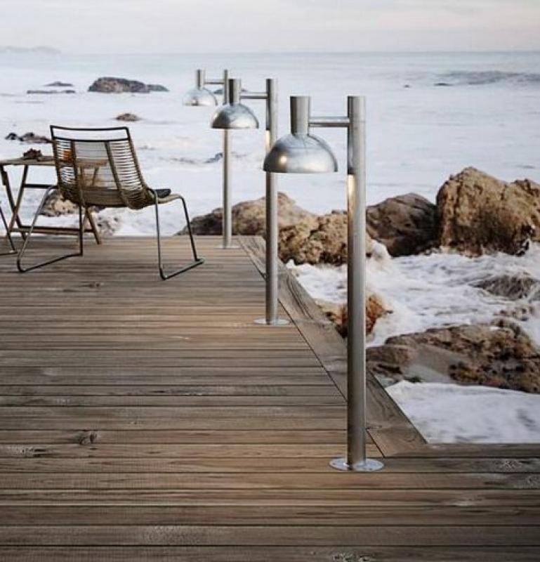 Nordlux Arki Wegeleuchte verzinkt mit kuppelartigem Lampenschirm