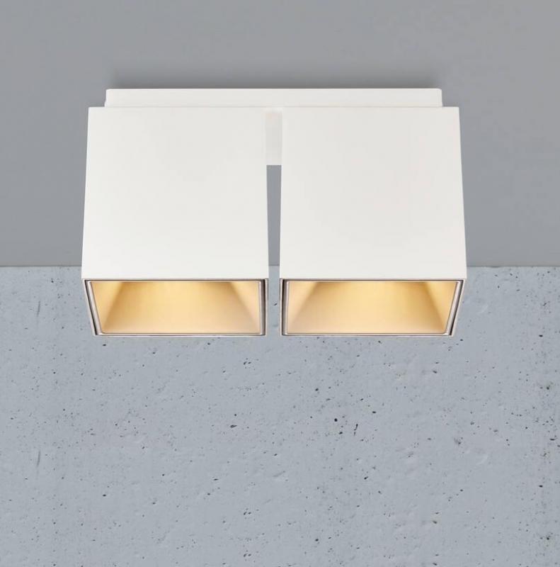 2-flammiger Nordlux Ethan Deckenstrahler in Matt Weiss