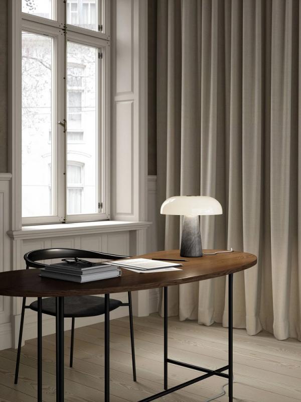 Nordlux Glossy elegante Tischlampe E27 Grau dekorativ