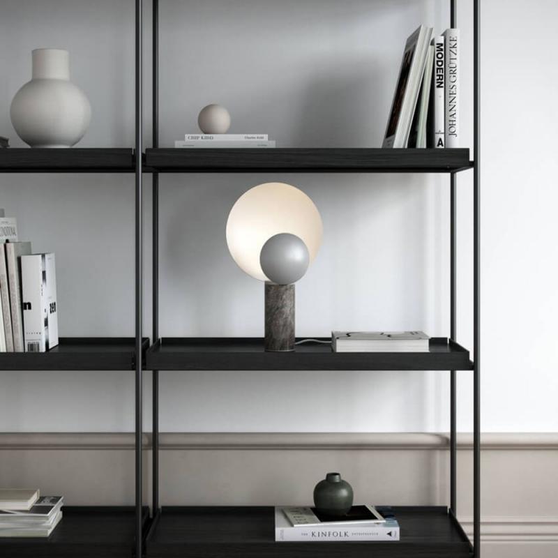 Nordlux Caché elegante Tischlampe Grau GU10 skulpturales Design