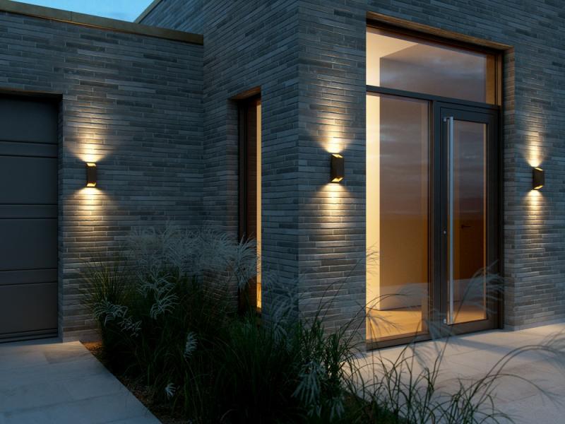 Nordlux Nico Square 22 elegante Wandleuchte Rost Spritzwasser geschützt dimmbar modernes Design