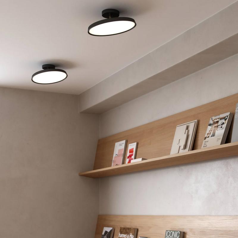 Nordlux Kaito Pro 30 moderne Deckenleuchte Schwarz angenehmes warmweiß