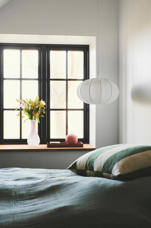 Nordlux E27 Pendelleuchte Weiß Ø40 cm Textil IP20 40W – moderne Stoff-Pendelleuchte