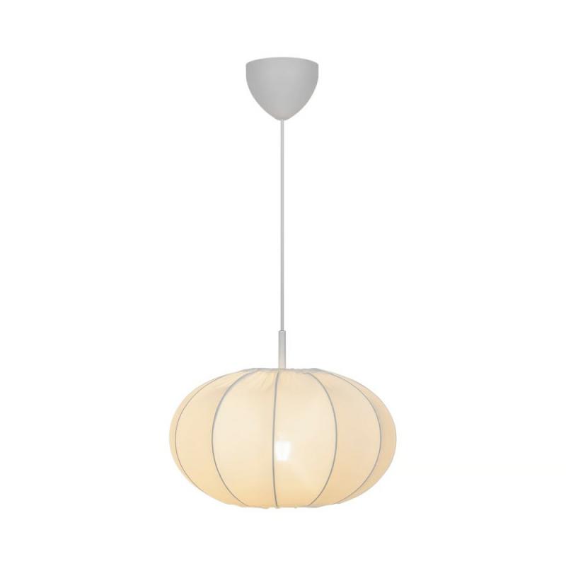 Nordlux E27 Pendelleuchte Weiß Ø40 cm Textil IP20 40W – moderne Stoff-Pendelleuchte