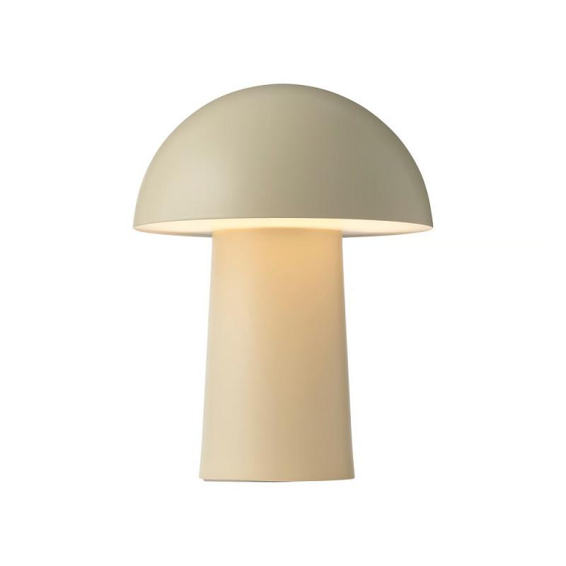 Design For The People Faye Portable Table Lamp Beige – kabellose Designer-Tischleuchte von Charlotte Høncke