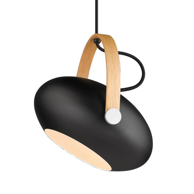 Halo Design Schwenkbare Pendelleuchte DC Schwarz/Eiche Ø26cm