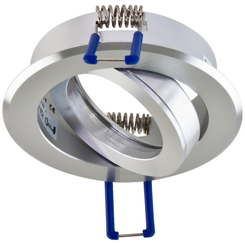 EVN 608014 schwenkbare Deckeneinbauleuchte Aluminium 12 V AC/DC max. 50 W ohne Fassung Einbaudurchmesser 68 mm