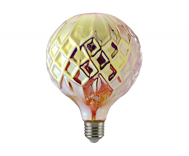 Flair LED-Lampe E27 ORIENTAL GLOBE TANIS orange dimmbar Strukturglas Sigor