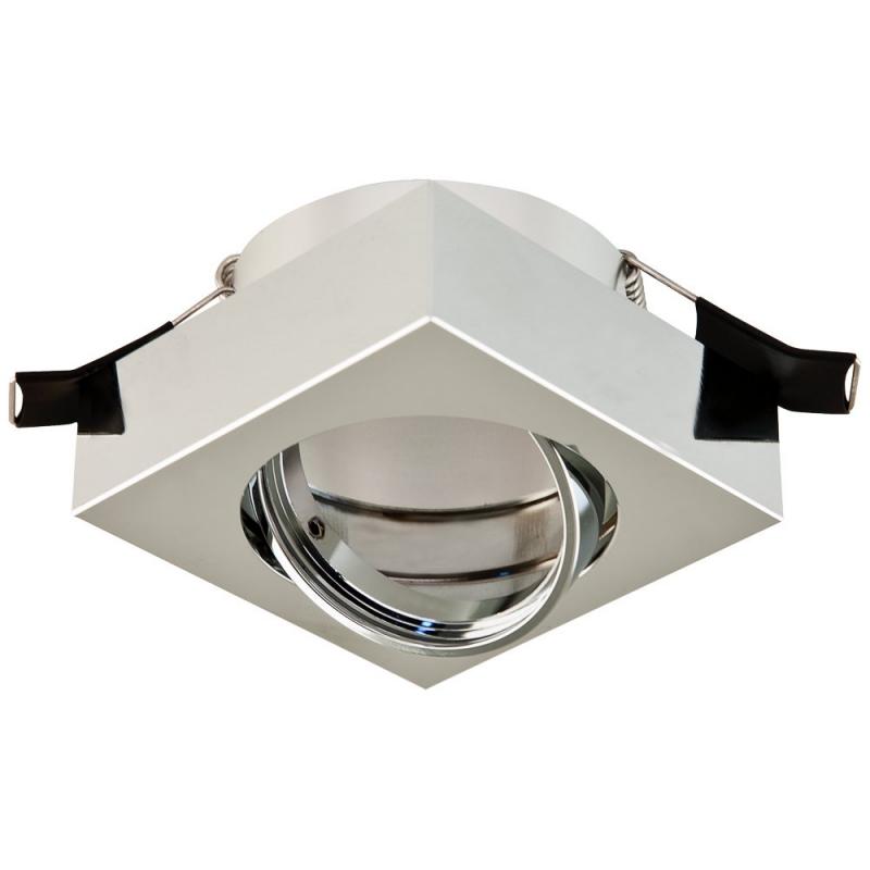 EVN Decken-Einbaustrahler für GU5.3 Leuchtmittel quad. schwenkbar chrom IP20 12V EinbauØ68