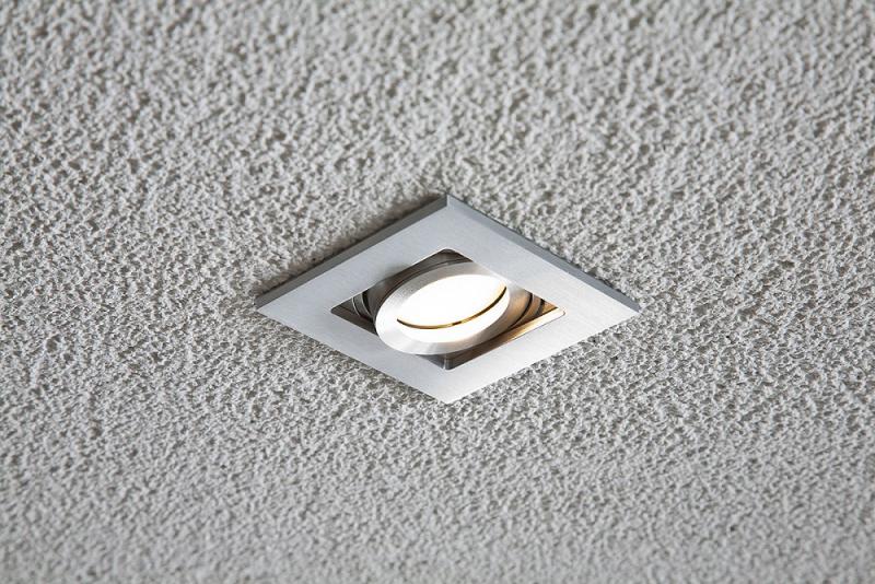 EVN Decken-Einbaustrahler für GU5.3 Leuchtmittel quad. schwenkbar alu IP20 12V EinbauØ90
