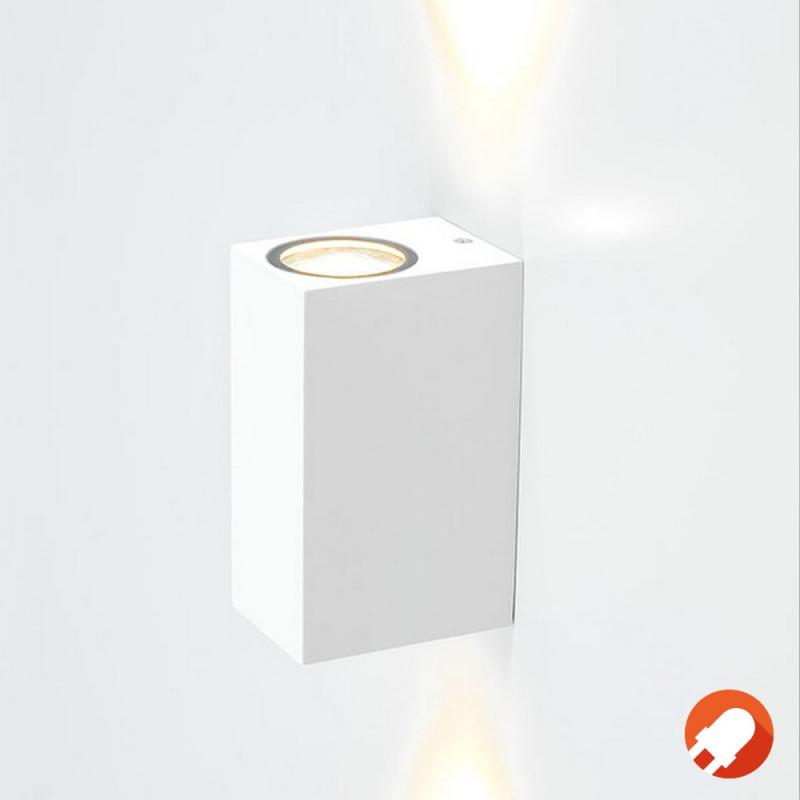 EVN Wandleuchte 2-flg  weiß IP44 mit up&down Effekt Fassadenbeleuchtung