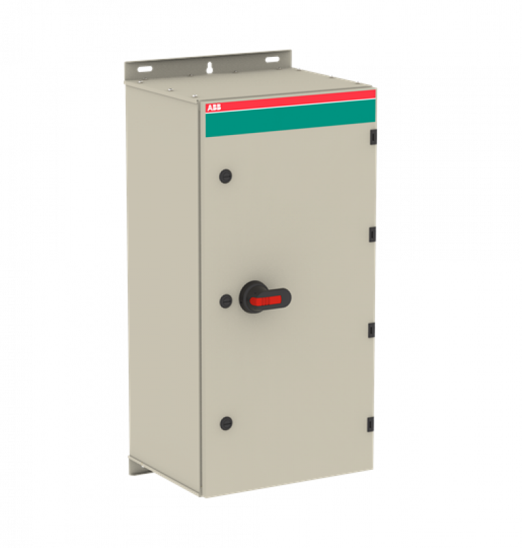 ABB OT630KBUR3TZ Sicherheitsschalter im Stahlblechgehäuse 3-polig 315 kW 400 V mit schwarzem Griff, IP65 Einführung unten