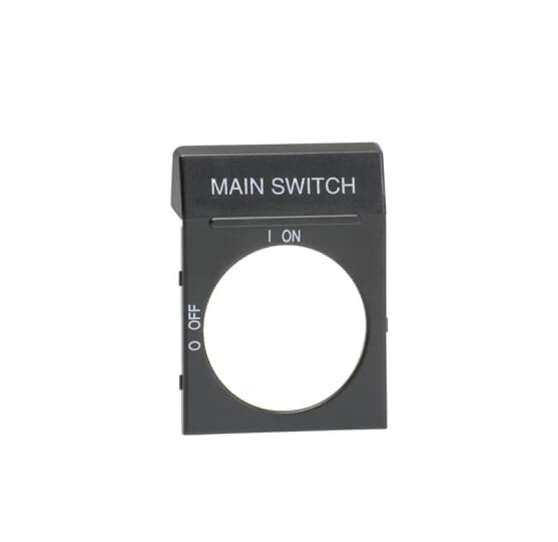 ABB OPB2EN1 Schild schwarz für OH2-Griffe Aufdruck 'MAIN SWITCH'