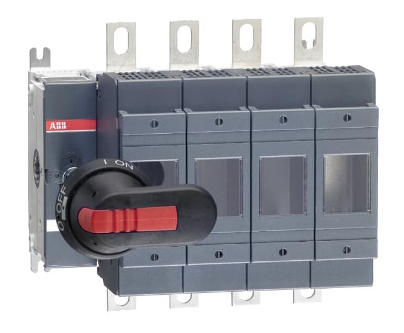 ABB OS200D04N2P Lasttrennschalter für Sicherungen 4-polig 200 A, mit Griff und Welle ungesich. Neutralleiter (rechts)