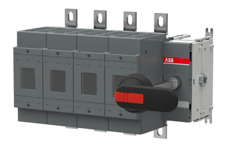 ABB OS400D40N2P Lasttrennschalter für Sicherungen 4-polig 400 A, mit Griff und Welle ungesich. Neutralleiter rechts