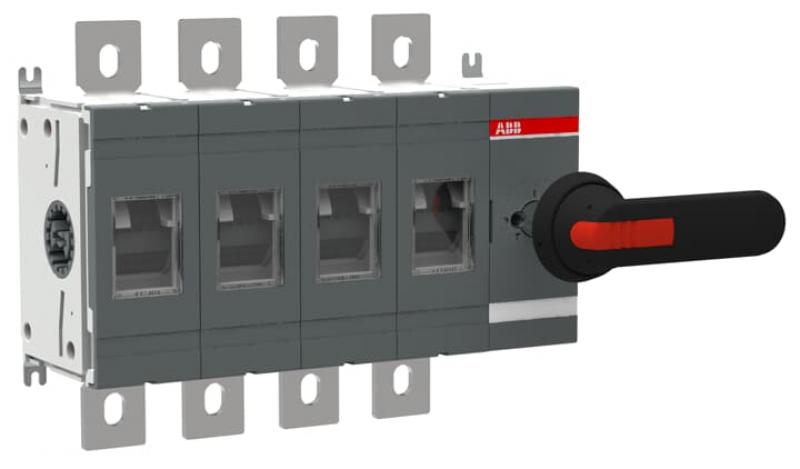 ABB OT800E40P Lasttrennschalter 4-polig 800 A, mit Griff und Welle